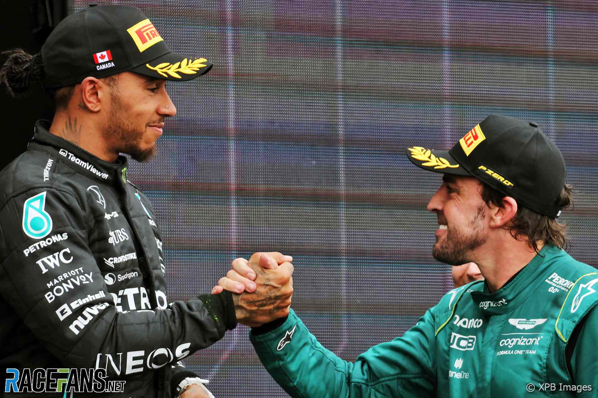 Fernando Alonso, Lewis Hamilton, Circuit Gilles Villeneuve, Montreal, 2023